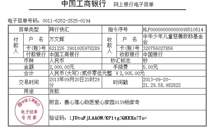 善心莲心&nbsp;<wbr>助医白血病男孩杨家奇