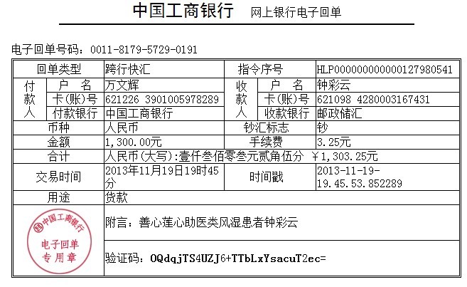 善心莲心&nbsp;<wbr>义拍助医类风湿患者钟彩云