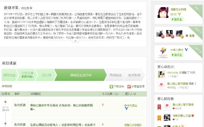 善心莲心&nbsp;<wbr>捐助利红梅手术费