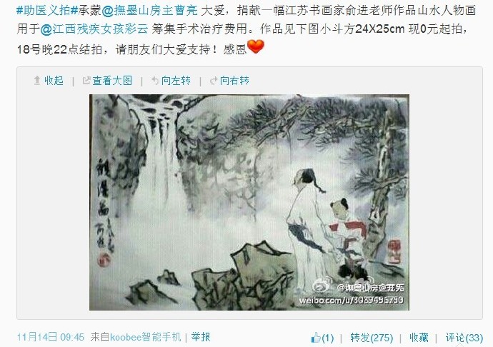 善心莲心&nbsp;<wbr>义拍助医类风湿患者钟彩云