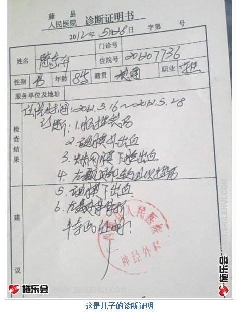 善心莲心&nbsp;<wbr>助医陈东升颅骨修复手术费用