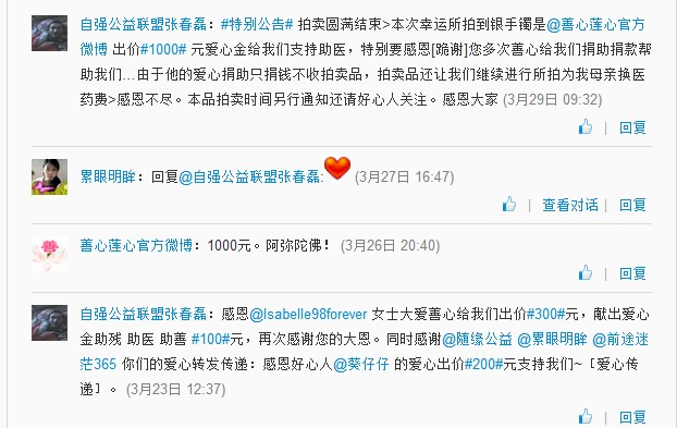 善心莲心&nbsp;<wbr>助医张春磊母亲医药费