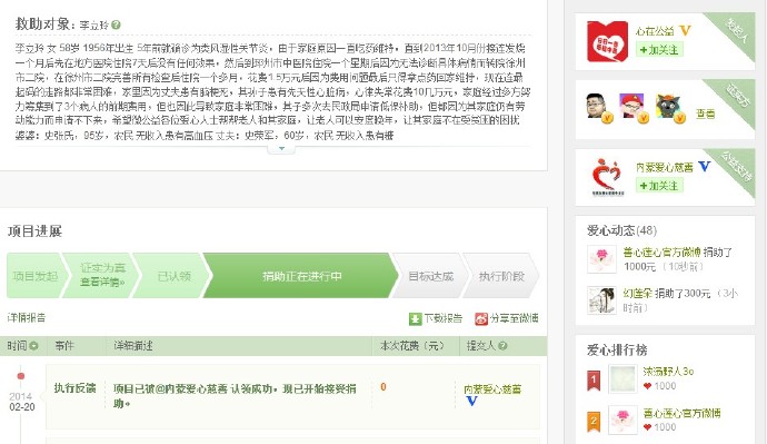 善心莲心&nbsp;<wbr>助医类风湿患者李立玲医疗费