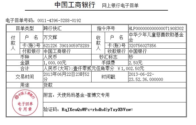 善心莲心&nbsp;<wbr>助医12岁重症再生障碍性贫血男孩崔博文