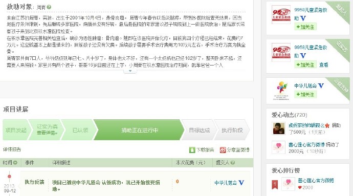 善心莲心&nbsp;<wbr>助医骨肉瘤患儿周青