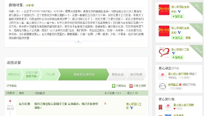 善心莲心&nbsp;<wbr>助医白血病患儿何婷